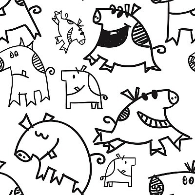 EPS 해외이미지 동물 손 종이 백그라운드 패턴 일러스트 벽지 서기 일상 장식 세트 숫자 검은색 흰색 직물 돼지 낙서 인쇄 만화 수집 그림 질감 해외202004 해외일러스트 문자 컬러 무늬 포유류 모션 라이프 신체부위 파일형식 벡터 이미지허브