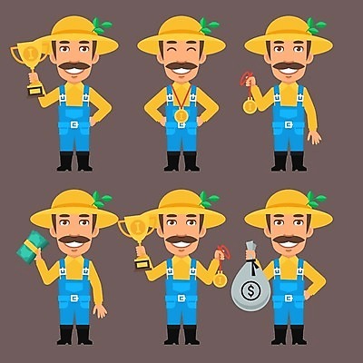 EPS 해외이미지 캐릭터 디자인 돈 일러스트 비즈니스 부츠 미술 사람 그래픽 컵 세트 업무 재산 플랫 농부 만화 수집 가득함 메달 콧수염 오브젝트 클립 마스코트 캐리커처 해외202004 해외일러스트 일러캐릭터 직업 식기 신발 문화예술 수염 금융 작업 그림 상_상패 파일형식 벡터 이미지허브