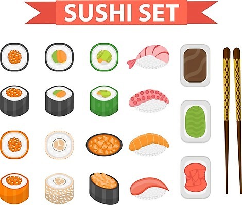 EPS 해외이미지 전통 접시 아시아 문화 음식 백그라운드 일러스트 젓가락 밥 새우 건강 어류 요리 미술 동양인 세트 식당 일본 식사 저녁식사 초밥 회 흰색 신선 해조류 맛 두루마리 고추냉이 참치 심볼 해산물 메뉴 날것 롤 연어 점심식사 고립 대두 해외202004 해외일러스트 식기 나라 컬러 컨셉 문화예술 수저 갑각류 인종 상점 수중동물 양념 해양식물 일본음식 파일형식 벡터 이미지허브