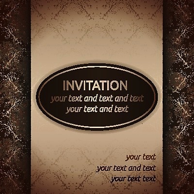 EPS 해외이미지 카드템플릿 일러스트 프레임 사람없음 갈색 빈티지 원형 클래식 고급 해외202004 해외일러스트 도형 템플릿 컬러 컨셉 카드_감사 파일형식 벡터 이미지허브