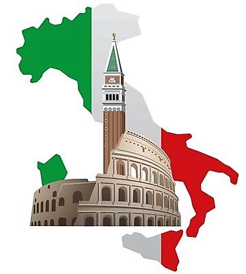 EPS 해외이미지 디자인 유럽 여행 백그라운드 지도 일러스트 건축양식 건물 탑 이탈리아 깃발 로마 심볼 베네치아 콜로세움 종탑 랜드마크 해외202004 해외일러스트 건축물 건축 나라 파일형식 벡터 이미지허브