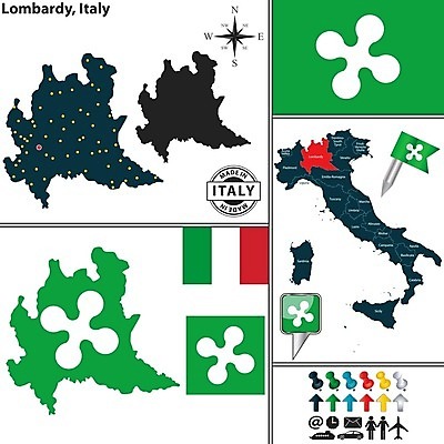 EPS 해외이미지 모양 실루엣 유럽 여행 지도 일러스트 이탈리아 깃발 심볼 사인 지역 밀라노 전국 지도책 해외202004 해외일러스트 나라 촬영기법 책 파일형식 벡터 이미지허브