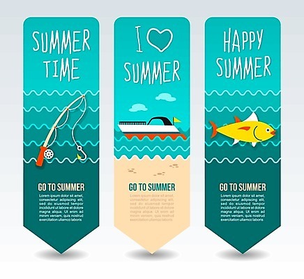 EPS 해외이미지 배너 세로배너 파도 일러스트 낚시 해변 사람없음 하트 낚싯대 참치 모터보트 민트색 베이지색 배너세트 해외202004 해외일러스트 모양 바다 컬러 배_교통 레저 어류 세로 세트 낚시용품 파일형식 벡터 이미지허브