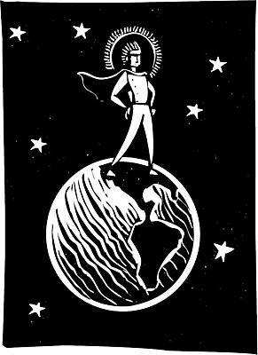 EPS 해외이미지 지구 일러스트 이야기 지구본 희망 힘 꿈 최고 유머 망토 만화 충돌 영웅 나쁜 목판화 슈퍼히어로 해외202004 해외일러스트 감정 파일형식 벡터 이미지허브