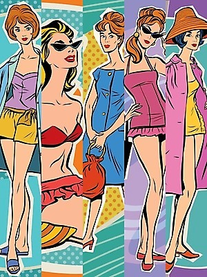 EPS 해외이미지 모델 드레스 계절 수영복 선 바다 여행 생각 일러스트 휴가 미술 사람 여름 세트 유행 여행객 수확 흰색 엉덩이 만화 복고 팝아트 코믹 만화책 팝 스타일 해외202004 해외일러스트 옷 컬러 농업 문화예술 신체부위 책 그림 파일형식 벡터 이미지허브