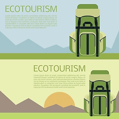 EPS 해외이미지 일러스트 배낭 산 사람없음 캠핑 해외202004 해외일러스트 가방 레저 파일형식 벡터 이미지허브