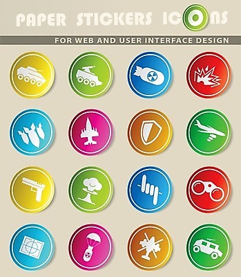 EPS 해외이미지 종이 스티커 일러스트 총 헬리콥터 폭발 폭탄 지프 심볼 시력 탱크 대패 해외202004 해외일러스트 무기 승용차 비행기 폭발물 파일형식 벡터 이미지허브