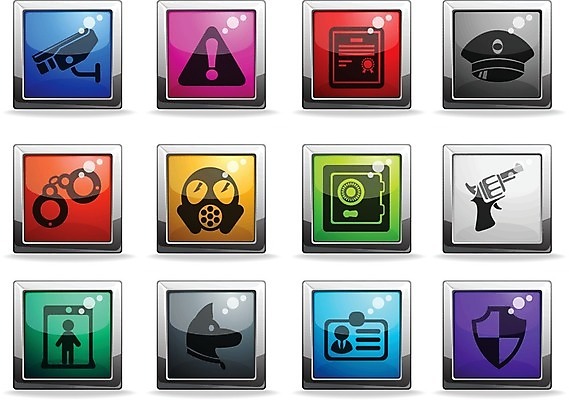 EPS 해외이미지 클립아트 디자인 일러스트 안전 세트 카메라 장비 권총 총 개 보호 심볼 사인 보안 감시 방패 경호원 보안장치 경고문 증명서 해외202004 해외일러스트 직업 무기 컨셉 포유류 경고 전자제품 파일형식 벡터 이미지허브