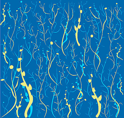 EPS 해외이미지 나무 식물 디자인 꽃 백그라운드 잎 꽃무늬 패턴 곡선 일러스트 자연 추상 미술 그래픽 장식 파란색 노란색 나뭇가지 화려 그림 그런지 혼란 해외202004 해외일러스트 선 컬러 컨셉 무늬 문화예술 생태계 파일형식 벡터 이미지허브