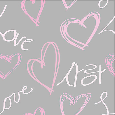 EPS 해외이미지 영어 분홍색 패턴 일러스트 한국 사랑 회색 하트 마음 해외202004 해외일러스트 모양 문자 감정 아시아 컬러 무늬 파일형식 벡터 이미지허브