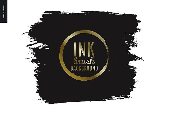 EPS 해외이미지 백그라운드 일러스트 붓터치 사람없음 검은색 질감 그런지 레터링 해외202004 해외일러스트 컬러 파일형식 벡터 이미지허브