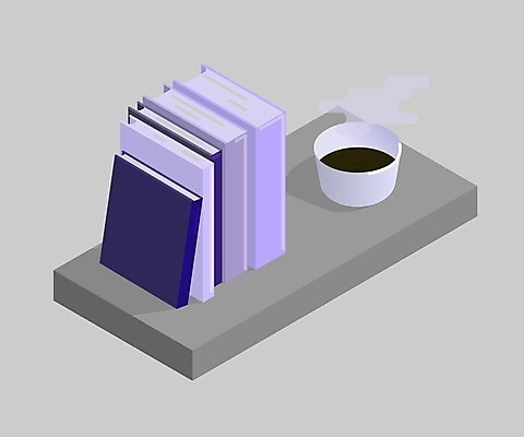 EPS 해외이미지 디자인 컨셉 일러스트 가정 주택 내부 그래픽 책 3D 흰색 오브젝트 고립 엘리먼트 해외202004 해외일러스트 컬러 건물 디지털합성 파일형식 벡터 이미지허브