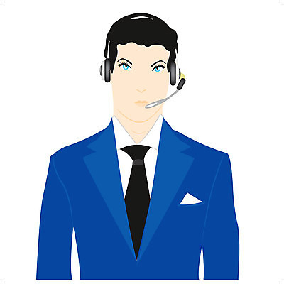EPS 해외이미지 이어폰 백그라운드 일러스트 비즈니스 관계 넥타이 정장 파란색 흰색 업무 만족 대답 운영자 헬프 아바타 해외202004 해외일러스트 잡화 옷 감정 컬러 음향기기 작업 도움 파일형식 벡터 이미지허브