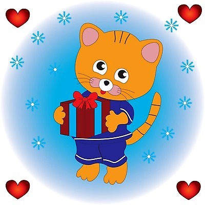 EPS 해외이미지 템플릿 디자인 일러스트 선물 팜플렛 선물상자 고양이 마음 엽서 장식함 해외202004 해외일러스트 포유류 반려동물 상자 편지 파일형식 벡터 이미지허브