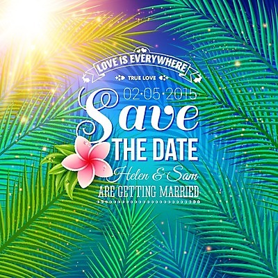 EPS 해외이미지 템플릿 커플 꽃 여행 결혼 잎 일러스트 텍스트 하늘 결혼식 따뜻함 손바닥 사랑 이벤트 초록색 맑음 신혼여행 축하 신용카드 날짜 초대 오리지널 이국적 특별함 해외202004 해외일러스트 식물 손 감정 컬러 컨셉 관계 날씨 금융 파일형식 벡터 이미지허브