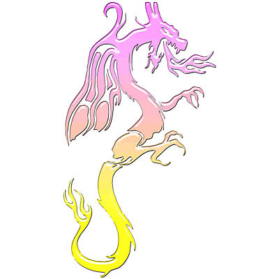 EPS 해외이미지 동물 일러스트 파충류 생물 동양인 장식 컬러풀 신화 공상 몬스터 해외202004 해외일러스트 컬러 인종 파일형식 벡터 이미지허브