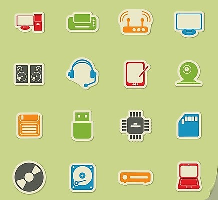 EPS 해외이미지 스티커 인터넷 일러스트 무선통신 노트북 컴퓨터 라벨 카메라 모니터 검은색 헤드폰 자료 소리 장비 CD 흰색 심볼 마이크 심플 DVD 정보매체 해외202004 해외일러스트 컬러 음향기기 통신 프레임 전자제품 파일형식 벡터 이미지허브