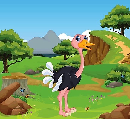 EPS 해외이미지 나무 구름 캐릭터 포즈 일러스트 조류 하늘 산 서기 미소 경사 초록색 바위 숲 만화 속눈썹 뿌리 타조 고립 절정 해외202004 해외일러스트 일러캐릭터 자연요소 식물 동물 컬러 모션 표정 돌_바위 눈썹 파일형식 벡터 이미지허브