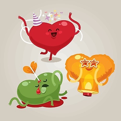 EPS 해외이미지 일러스트 화살 사람없음 선글라스 하트 죽음 하트캐릭터 해외일러스트 일러캐릭터 모양 캐릭터 안경 파일형식 벡터 이미지허브