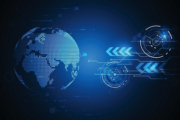 EPS 해외이미지 디자인 지구 컨셉 일러스트 추상 미래 사람없음 그래픽 파란색 디지털 해외202004 해외일러스트 컬러 무늬 파일형식 벡터 이미지허브