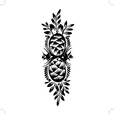 EPS 해외이미지 디자인 백그라운드 잎 일러스트 수채화 미술 사람없음 검은색 소나무 솔방울 해외202004 해외일러스트 나무 식물 컬러 문화예술 파일형식 벡터 이미지허브