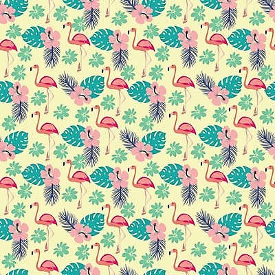 EPS 해외이미지 디자인 꽃 분홍색 백그라운드 잎 꽃무늬 패턴 일러스트 자연 벽지 조류 휴가 손바닥 사람없음 장식 여름 유행 인쇄 플라밍고 질감 하와이 이국적 히비스커스 해외202004 해외일러스트 식물 동물 손 계절 컬러 무늬 미국 생태계 파일형식 벡터 이미지허브