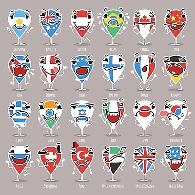 EPS 해외이미지 캐릭터 감정 유럽 아시아 여행 지도 캐나다 일러스트 표시 영국 한국 독일 덴마크 핀란드 웃음 세트 세계 일본 미국 중국 이탈리아 프랑스 깃발 표현 유머 오스트리아 호주 낙서 만화 스위스 그리스 사인 러시아 아라비아 쿠바 브라질 칠면조 이모티콘 아르헨티나 아랍에미리트 이스라엘 캐리커처 해외202004 해외일러스트 일러캐릭터 나라 북아메리카 중동 조류 표정 북유럽 남아메리카 중앙아메리카 오세아니아 그림 서아시아 파일형식 벡터 이미지허브