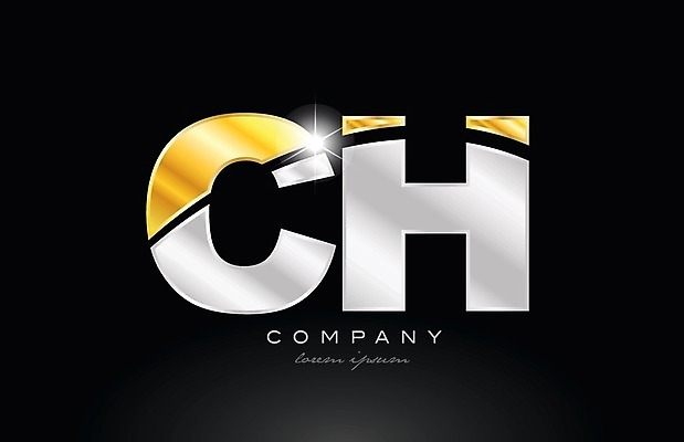 EPS 해외이미지 모양 템플릿 디자인 알파벳 백그라운드 일러스트 회사 비즈니스 금속 검은색 회색 황금 은색 편지 심볼 신분 C H 엘리먼트 활자 해외202004 해외일러스트 영어 컬러 재질 활자판 파일형식 벡터 이미지허브