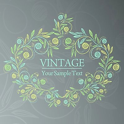 EPS 해외이미지 식물 꽃 백그라운드 잎 꽃무늬 곡선 일러스트 프레임 사람없음 해외202004 해외일러스트 선 무늬 파일형식 벡터 이미지허브