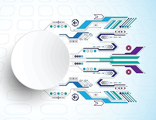 EPS 해외이미지 디자인 하늘색 컨셉 일러스트 추상 미래 사람없음 그래픽 디지털 원형 해외202004 해외일러스트 도형 무늬 파란색 파일형식 벡터 이미지허브