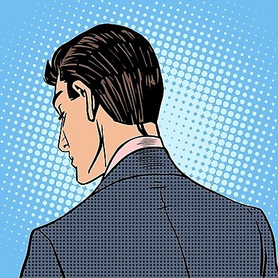 EPS 해외이미지 남자 일러스트 한명 정장 상반신 성인 비즈니스맨 복고 팝아트 카툰스타일 성인남자한명만 내려보기 해외202004 하프톤 해외일러스트 1 옷 컬러 비즈니스 모션 사람 직장인 그림 남자한명만 성인남자만 파일형식 벡터 이미지허브