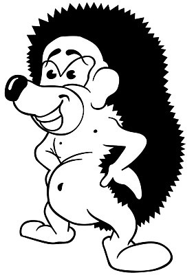 EPS 해외이미지 클립아트 동물 캐릭터 일러스트 포유류 서기 가시 만화 그림 윤곽 손그림 고슴도치 해외202004 해외일러스트 일러캐릭터 모션 파일형식 벡터 이미지허브