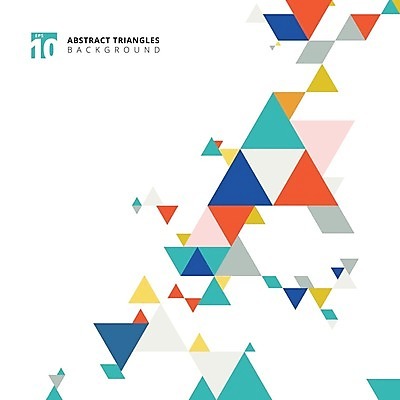 EPS 해외이미지 디자인 백그라운드 컨셉 패턴 일러스트 추상 사람없음 그래픽 빨간색 초록색 파란색 컬러풀 노란색 디지털 흰색 삼각형 구성 스타일 해외202004 해외일러스트 도형 컬러 무늬 파일형식 벡터 이미지허브