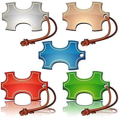 EPS 해외이미지 클립아트 디자인 종이 일러스트 유리 빛 반사 라벨 공백 퍼즐 오브젝트 가격표 광택 노끈 소매 고립 해외202004 해외일러스트 줄 재질 프레임 파일형식 벡터 이미지허브