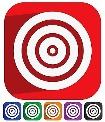 EPS 해외이미지 모양 컨셉 일러스트 빨간색 원형 센터 목표 집중 연습 흔적 황소 해결 골 완벽 효율 완전 정확 해외202004 해외일러스트 도형 컬러 소 파일형식 벡터 이미지허브