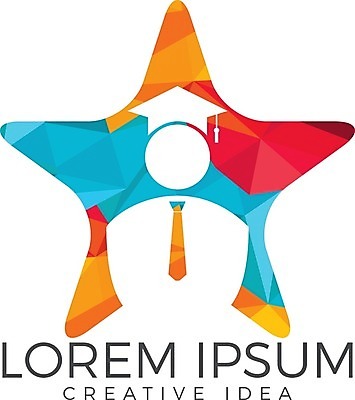 EPS 해외이미지 디자인 별 일러스트 학사모 졸업 플랫 심볼 해외202004 해외일러스트 자연요소 모자_잡화 교육 파일형식 벡터 이미지허브