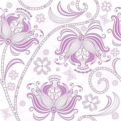 EPS 해외이미지 디자인 꽃 줄기 분홍색 나비 백그라운드 잎 일러스트 세마리 사람없음 화려 해외202004 해외일러스트 식물 컬러 곤충 컨셉 3 파일형식 벡터 이미지허브