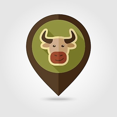 JPG EPS 해외이미지 한마리 일러스트 사람없음 농장 황소 위치 해외202004 해외일러스트 1 농업 소 파일형식 벡터 이미지허브