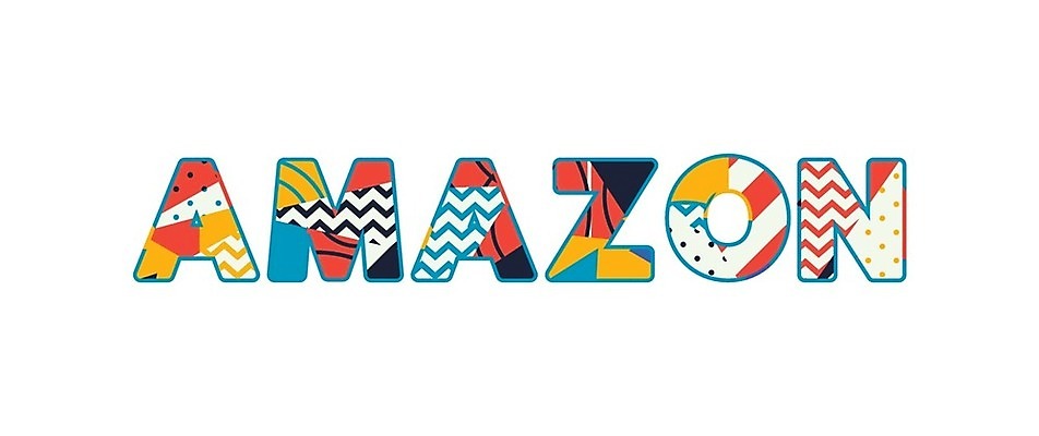 EPS 해외이미지 컨셉 일러스트 아이디어 미술 타이포그라피 단어 강 남아메리카 열대우림 지역 대야 아마존 테마 해외202004 해외일러스트 문자 문화예술 아메리카 숲 파일형식 벡터 이미지허브