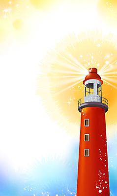 시설물 건축물 기독교 종교 백그라운드 일러스트 하늘 조명 부활절 등대 사람없음 빛 국내일러스트 AI파일 기념일 건축 파일형식 벡터