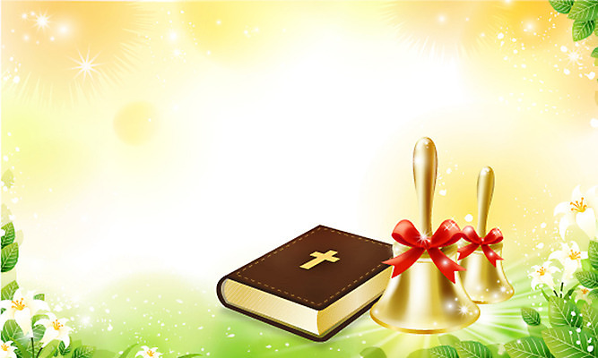 식물 꽃 리본 기독교 종교 백그라운드 일러스트 하늘 부활절 초원 사람없음 성경 종 풀 국내일러스트 AI파일 기념일 종교용품 파일형식 벡터