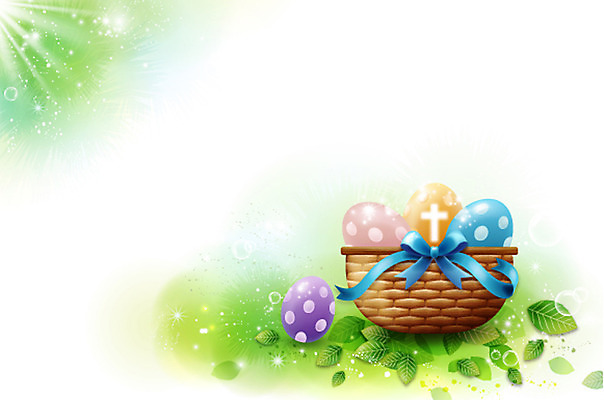 식물 리본 기독교 종교 백그라운드 일러스트 하늘 사람없음 바구니 끈 풀 부활절계란 국내일러스트 AI파일 부활절 계란 파일형식 벡터
