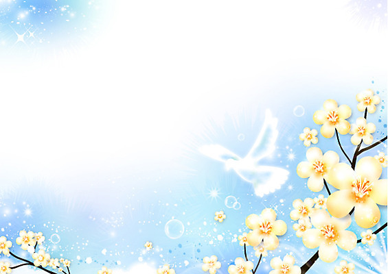 식물 동물 기독교 종교 백그라운드 일러스트 조류 하늘 부활절 사람없음 벚꽃 나뭇가지 풀 벚나무 국내일러스트 AI파일 나무 기념일 꽃 파일형식 벡터