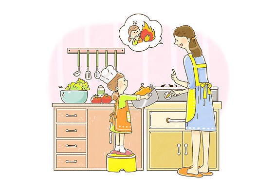 전신 PSD 라이프스타일 여자 어린이교육 교육 어린이라이프 어린이 음식 일러스트 주방용품 불 요리사모자 요리 서기 안전 사람 소녀 성인 두명 라이프 주방 앞치마 가스레인지 냄비 싱크대 예방 생활안전 안전수칙 규칙 안전교육 불조심 여자만 국내일러스트 자연요소 모자_잡화 생활용품 모션 생활 요리사 가전제품 레인지 솥 개수대 파일형식