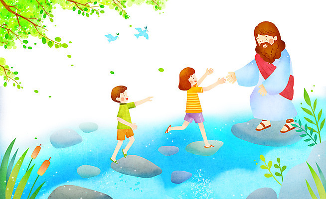 전신 PSD 나무 식물 동물 구름 여자 남자 행복 기독교 종교 어린이 백그라운드 일러스트 조류 하늘 함께함 서기 미소 웃음 사람 소녀 소년 성인 세명 여름 강 달리기 믿음 돌_바위 바위 풀 예수 성자 강가 성경학교 여름성경학교 국내일러스트 자연요소 계절 감정 컨셉 학교 모션 표정 신_종교 파일형식 여름_계절