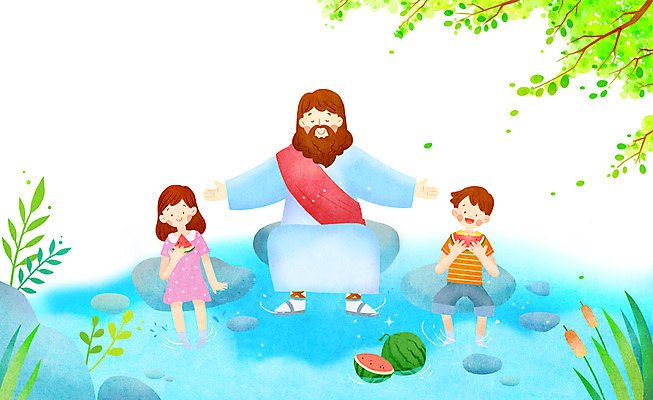 전신 PSD 나무 식물 여자 남자 행복 기독교 종교 어린이 백그라운드 과일 일러스트 여름음식 수박 함께함 미소 웃음 들기 사람 앉기 소녀 소년 성인 세명 여름 믿음 돌_바위 바위 풀 예수 개울 성자 먹기 성경학교 여름성경학교 제철음식 제철과일 국내일러스트 계절 감정 음식 컨셉 학교 모션 표정 강 신_종교 제철 파일형식 여름_계절