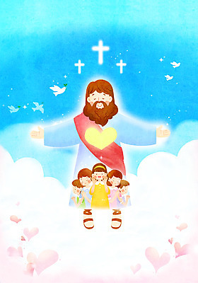 전신 PSD 식물 동물 구름 여자 남자 행복 기독교 종교 어린이 백그라운드 십자가 일러스트 조류 하늘 함께함 서기 미소 웃음 사람 소녀 소년 여러명 성인 여름 믿음 하트 풀 예수 성자 성경학교 여름성경학교 국내일러스트 자연요소 모양 계절 감정 다수 컨셉 학교 모션 표정 신_종교 파일형식 여름_계절