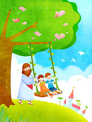 전신 PSD 나무 식물 동물 구름 건축물 여자 남자 행복 기독교 종교 어린이 백그라운드 일러스트 놀이 조류 하늘 함께함 서기 미소 웃음 사람 앉기 소녀 소년 초원 성인 건물 세명 여름 교회 믿음 하트 풀 예수 성자 밀기 언덕 그네 성경학교 여름성경학교 나무그네 국내일러스트 자연요소 모양 계절 건축 감정 컨셉 학교 종교건축 모션 표정 신_종교 파일형식 여름_계절