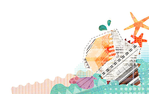 PSD 계절 바다 백그라운드 일러스트 자연 조개 불가사리 풍경 해변 사람없음 여름 여름풍경 소라 국내일러스트 어패류 극피동물 생태계 파일형식 여름_계절