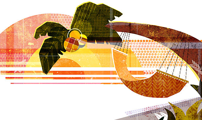 PSD 나무 식물 계절 백그라운드 일러스트 자연 풍경 사람없음 여름 야자수 태양 노을 일몰 여름풍경 침대 해먹 국내일러스트 자연요소 가구 생태계 파일형식 여름_계절